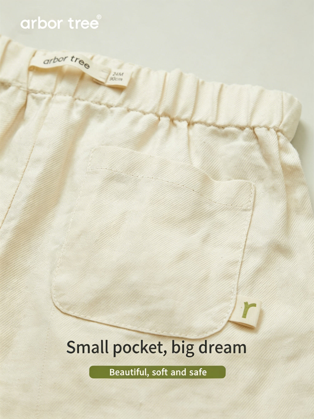 ArborTree 100% Natural Ramie (Unlined) Lightweight Summer Shorts for Infants and Children (Matching Sets)