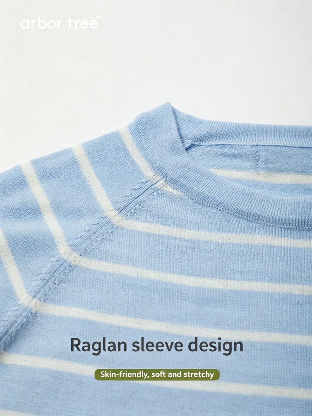Baby Stripe Pullover Top by ArborTree featuring 100% merino mercerised wool in soft, colorful stripes for cozy comfort.