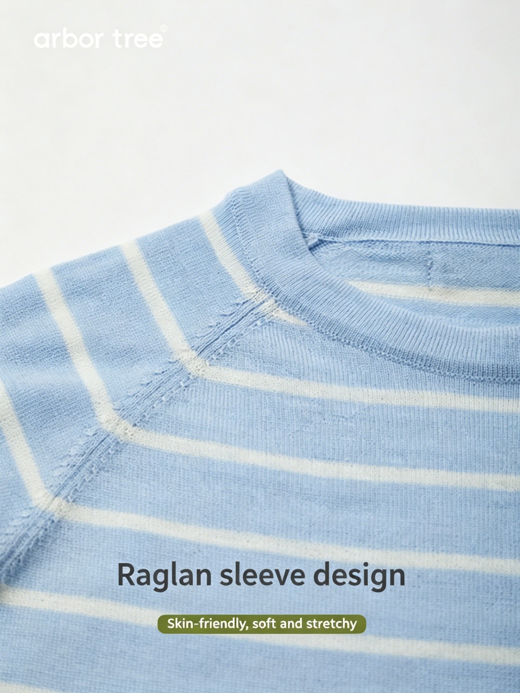 Baby Stripe Pullover Top by ArborTree featuring 100% merino mercerised wool in soft, colorful stripes for cozy comfort.