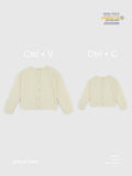 ArborTree matching parent-child cashmere-wool knit cardigan set, warm, skin-friendly, suitable for spring, autumn, winter.