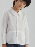 Baby casual shirt made from 100% Belgian natural linen by ArborTree, featuring a soft, breathable fabric and relaxed fit.