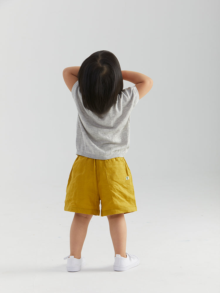 ArborTree 100% Natural Ramie (Unlined) Lightweight Summer Shorts for Infants and Children (Matching Sets)