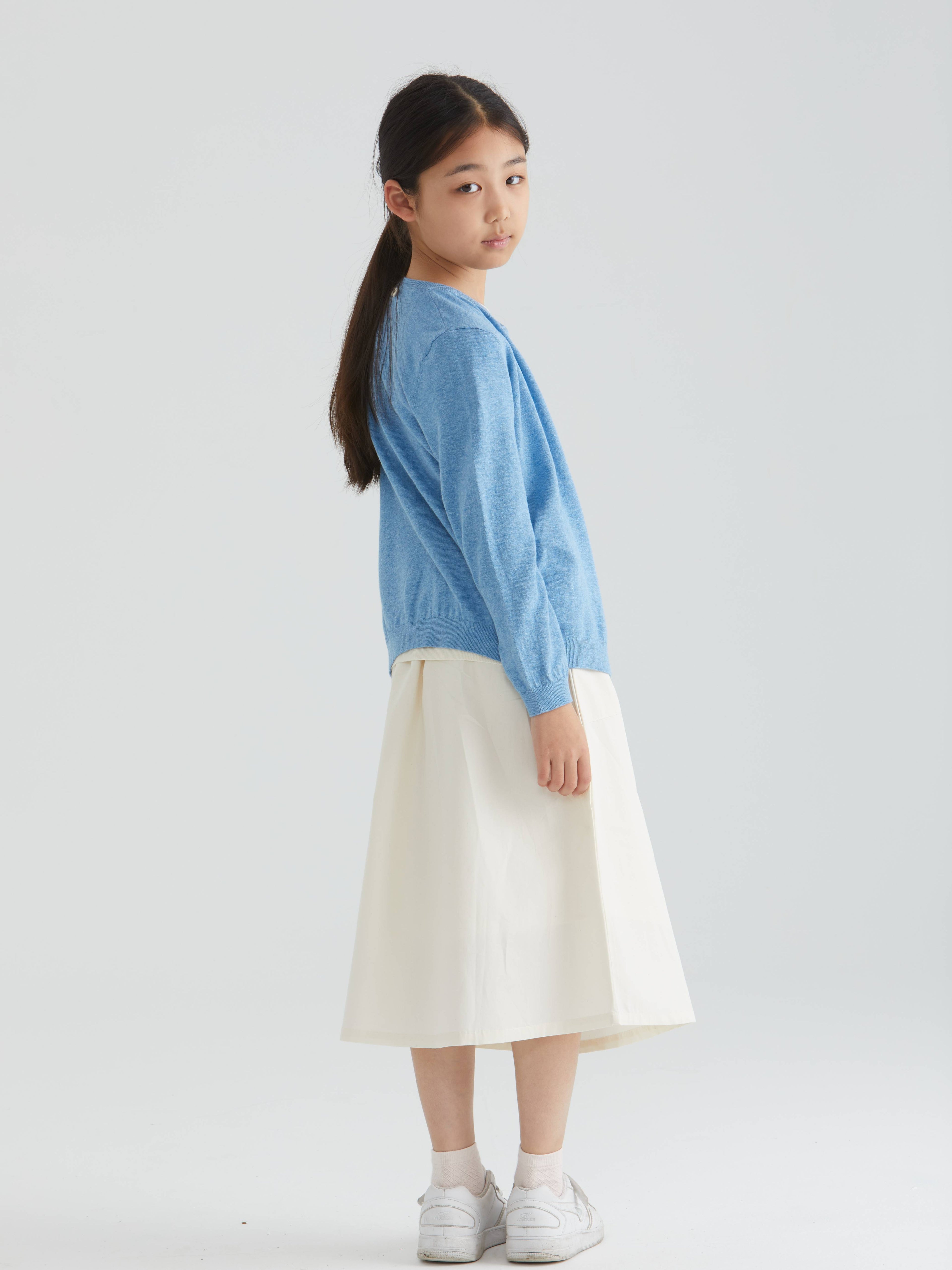 ArborTree 100% Natural Organic Cotton Girls' Spring/Summer Elastic-Waist A-Line Skirt (Matching Set)