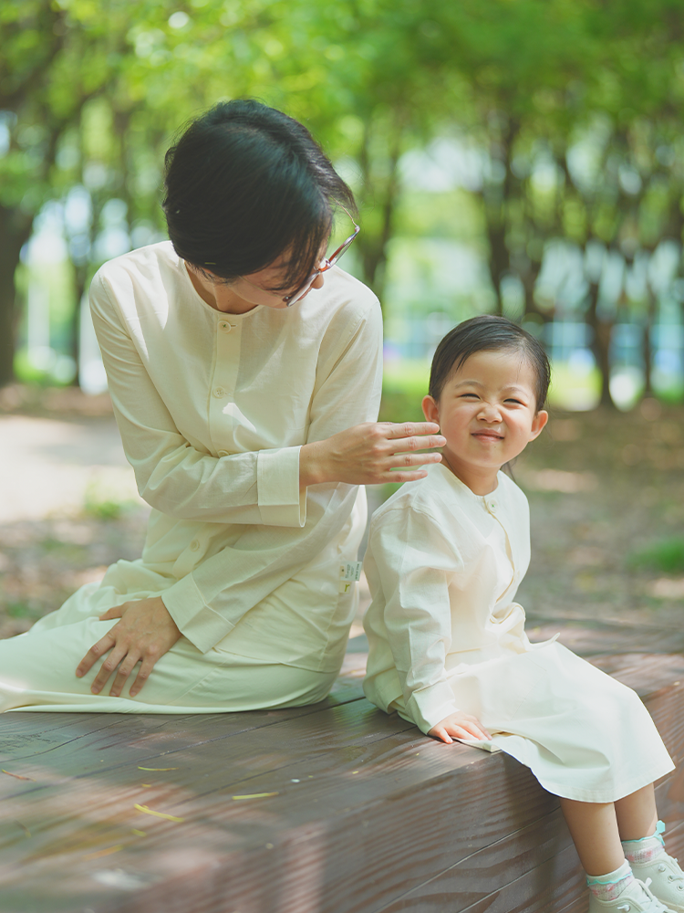 ArborTree 100% Natural Organic Cotton Minimalist Matching Parent-Child Shirts for Spring and Summer Sun Protection