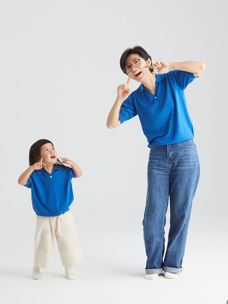 ArborTree superfine wool baby T-shirt with short sleeves, lapel collar, soft and comfortable for little kids.