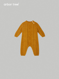 ArborTree organic cotton and cashmere shoulder open jumpsuit for kids, soft beige fabric, cozy and stylish design.