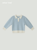 ArborTree 100% cashmere baby polo pullover top in soft, natural cashmere, featuring a classic collar and cozy fit for infants.