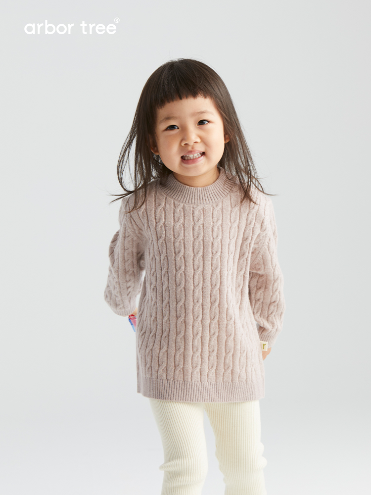 Unisex vintage cable-knit half-turtleneck sweater by ArborTree, made from 100% cashmere, soft and warm for spring and fall.
