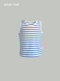 Organic cotton baby casual vest by ArborTree, lightweight and soft, in natural beige with simple design and sleeveless style.
