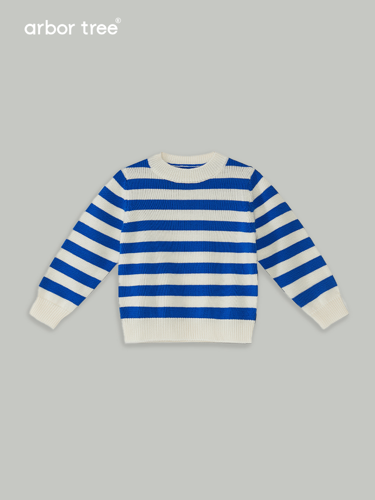 ArborTree 100% Baselwool baby pullover sweater in soft, natural wool, featuring a cozy design for infants and toddlers.