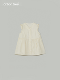 Natural Ramie baby sleeveless dress by ArborTree, showcasing lightweight, breathable fabric in a soft, neutral color.