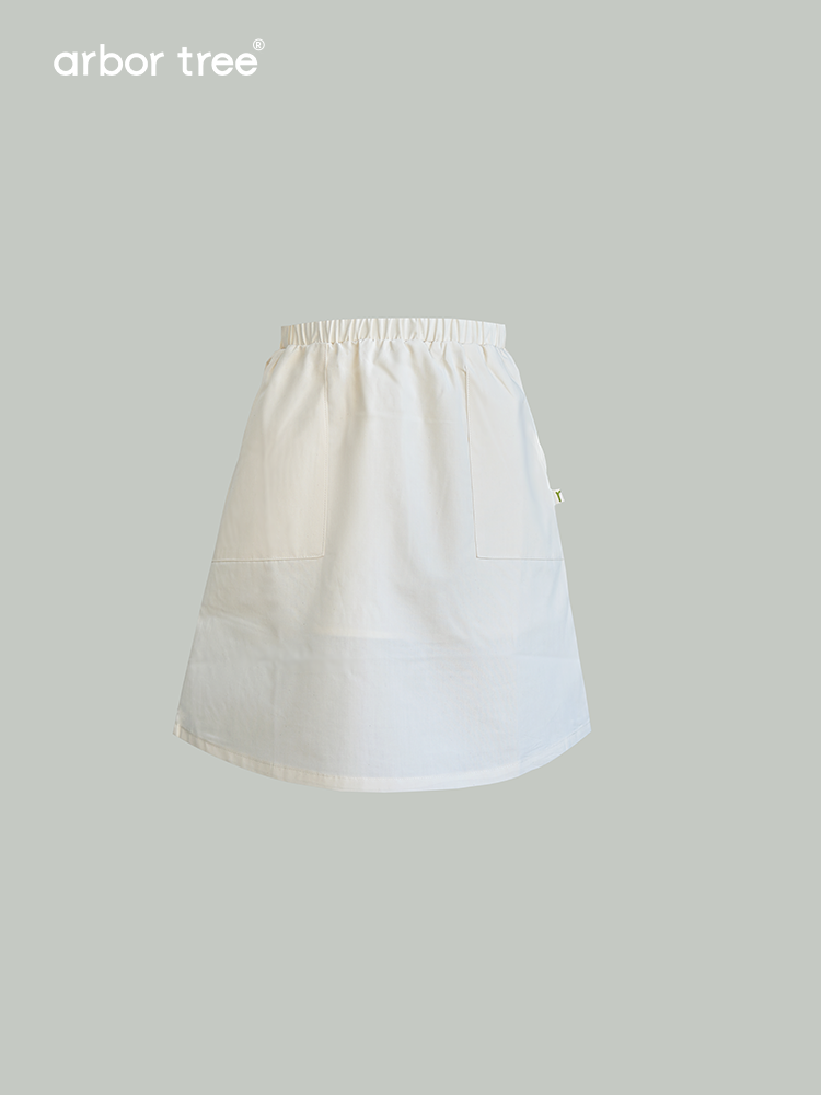 ArborTree 100% Natural Organic Cotton Girls' Spring/Summer Elastic-Waist A-Line Skirt (Matching Set)