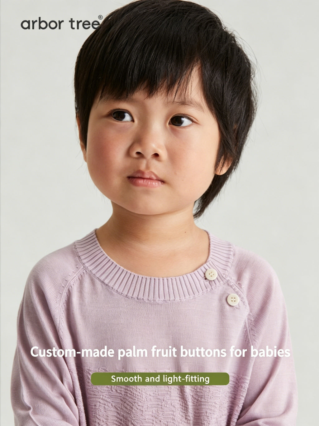ArborTree unisex baby romper in soft mulberry silk with wavy knit pattern, long sleeves, perfect for spring and fall.