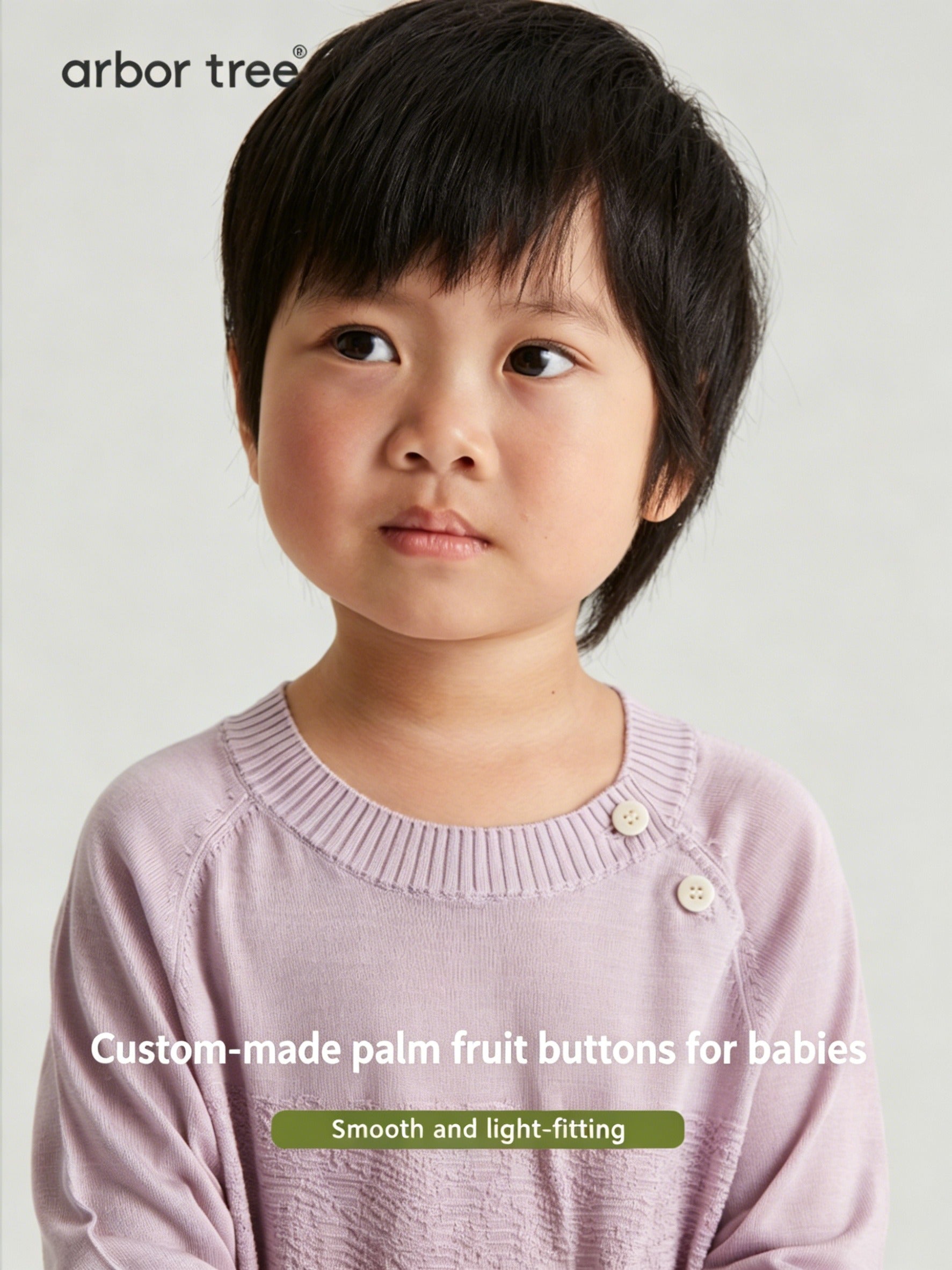 ArborTree unisex baby romper in soft mulberry silk with wavy knit pattern, long sleeves, perfect for spring and fall.