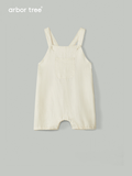 Natural ramie baby bib pants from ArborTree, casual style with soft fabric and adjustable waistband for comfortable kids' wear.