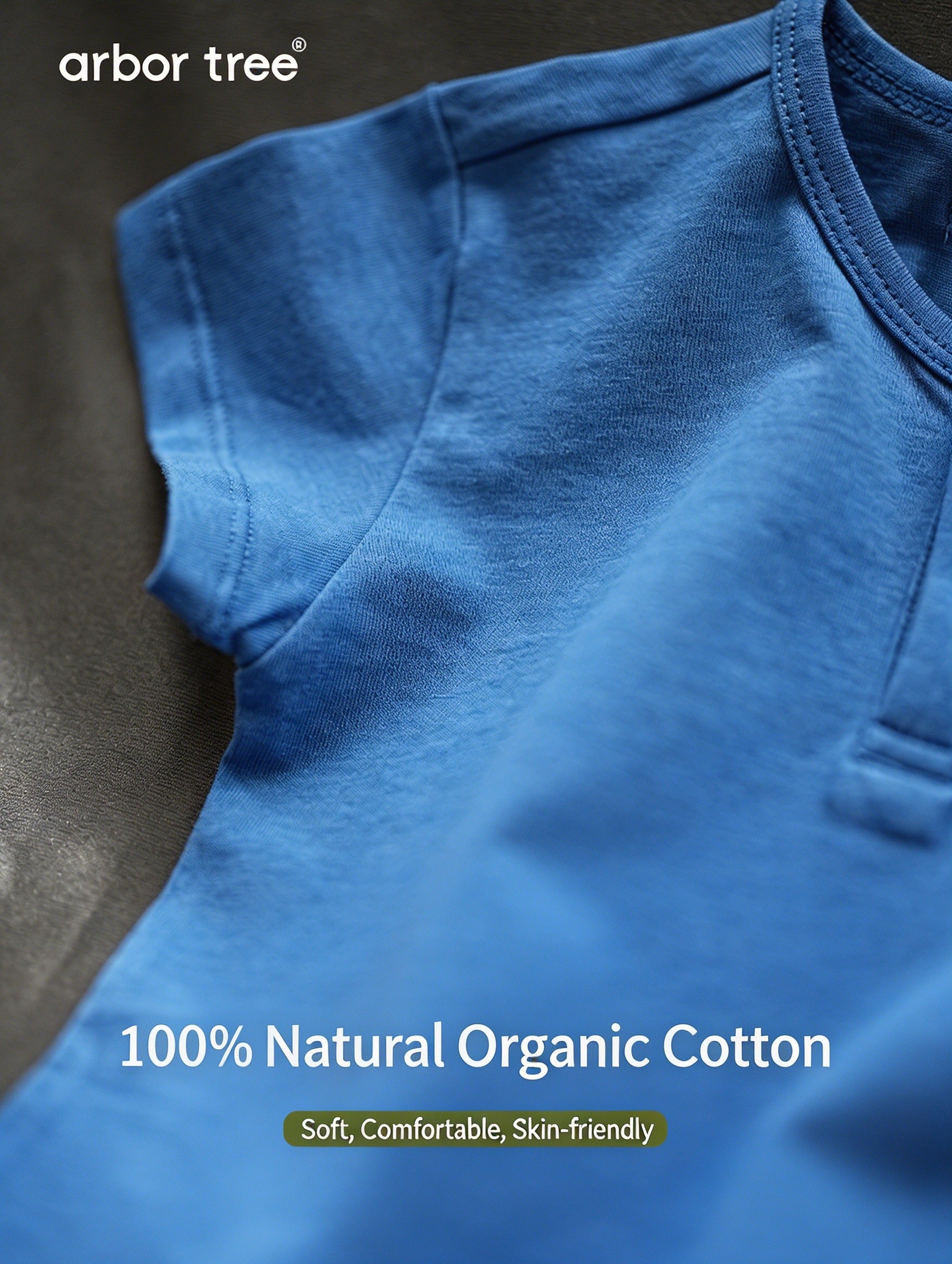 Organic cotton unisex kids' summer T-shirt by arbortree, lightweight, moisture-wicking, breathable, perfect for warm weather.