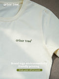Lightweight, breathable organic cotton parent-child summer tees by arbortree, made from 100% Xinjiang cotton, shown on children.