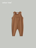 ArborTree super fine wool baby bib pants featuring soft, natural fabric and adjustable waistband for comfortable baby wear.