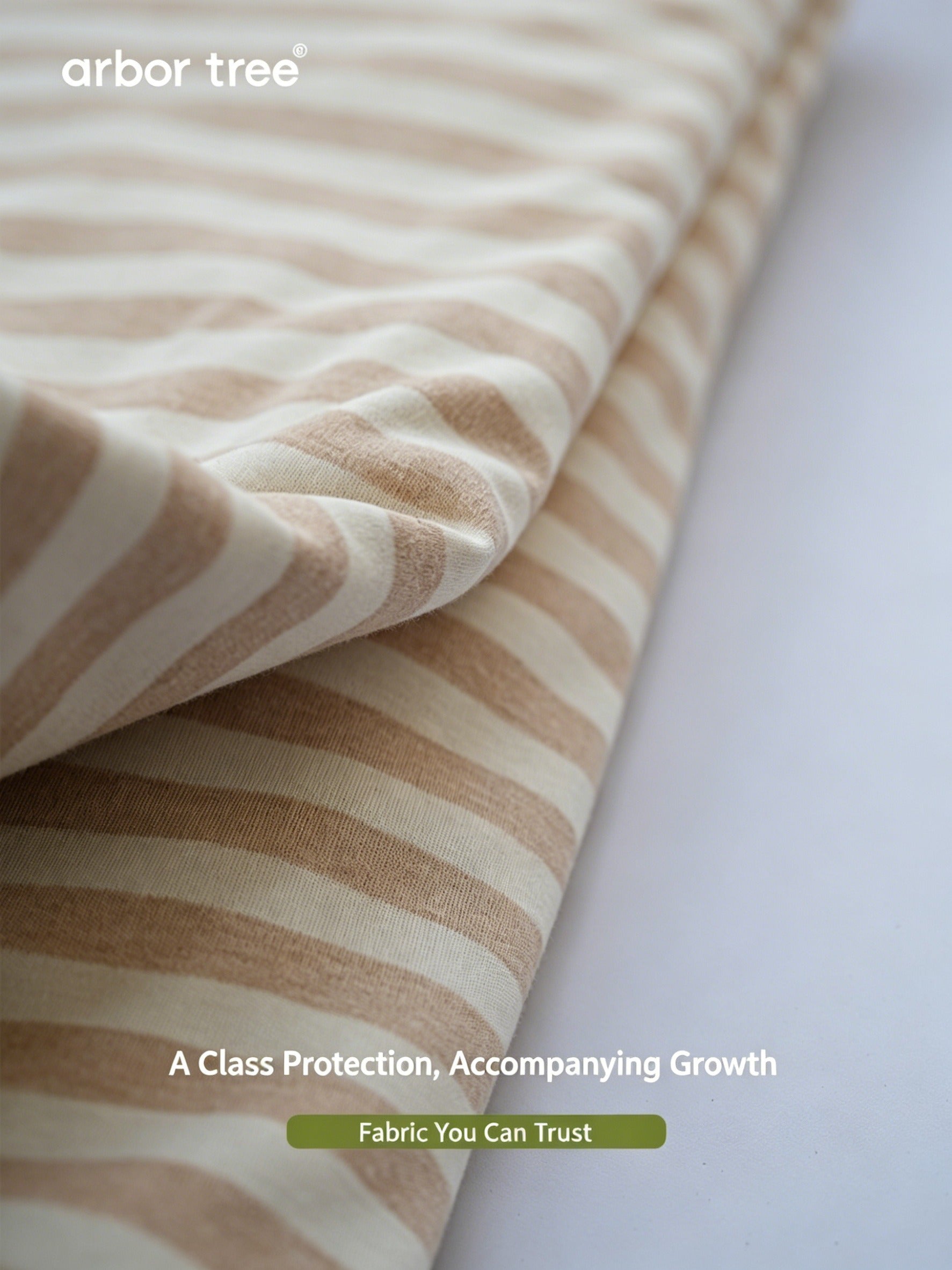 ArborTree organic cotton baby blanket with three-layer terry cloth, soft, warm, and moisture-wicking for gentle skin comfort.