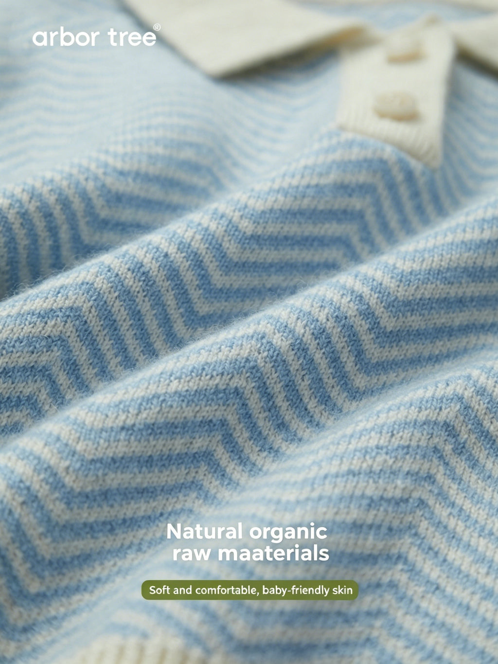 ArborTree 100% cashmere baby polo pullover top in soft cream, featuring a classic collar and ribbed cuffs for cozy comfort.