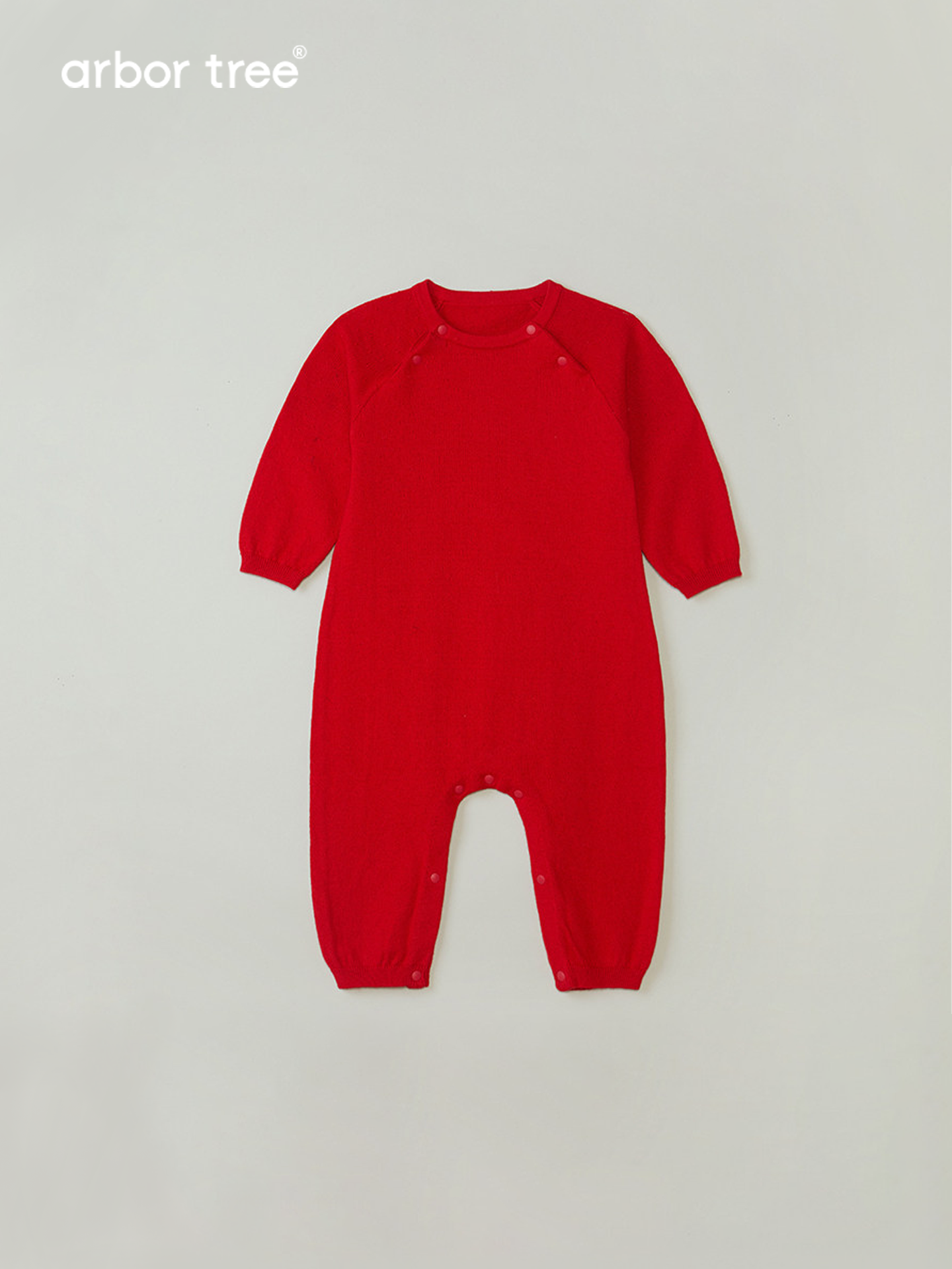 Organic cotton cashmere infant and toddler lightweight knit romper by arbortree, crawling-friendly, soft and cozy for little ones.