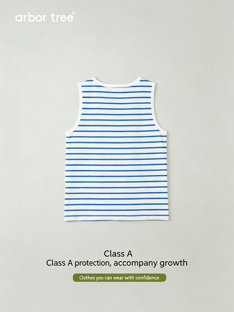 ArborTree organic cotton baby casual vest in soft, natural fabric, featuring a simple sleeveless design for comfortable kids' wear.