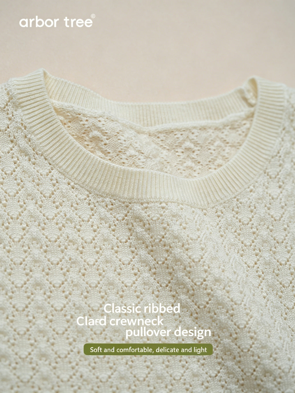 Child and parent wearing matching fine Merino wool knit tops in Whisper pattern, long-sleeve, from ArborTree's spring/fall collection