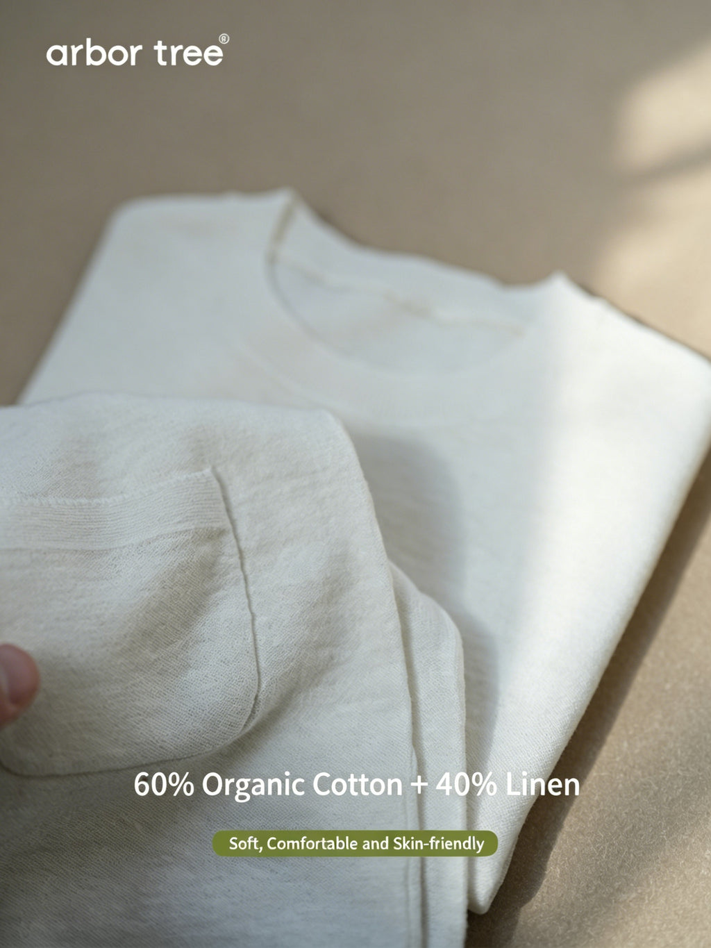Organic cotton and linen summer kids t-shirt and shorts set from ArborTree, featuring a lightweight, comfortable design for warm weather.
