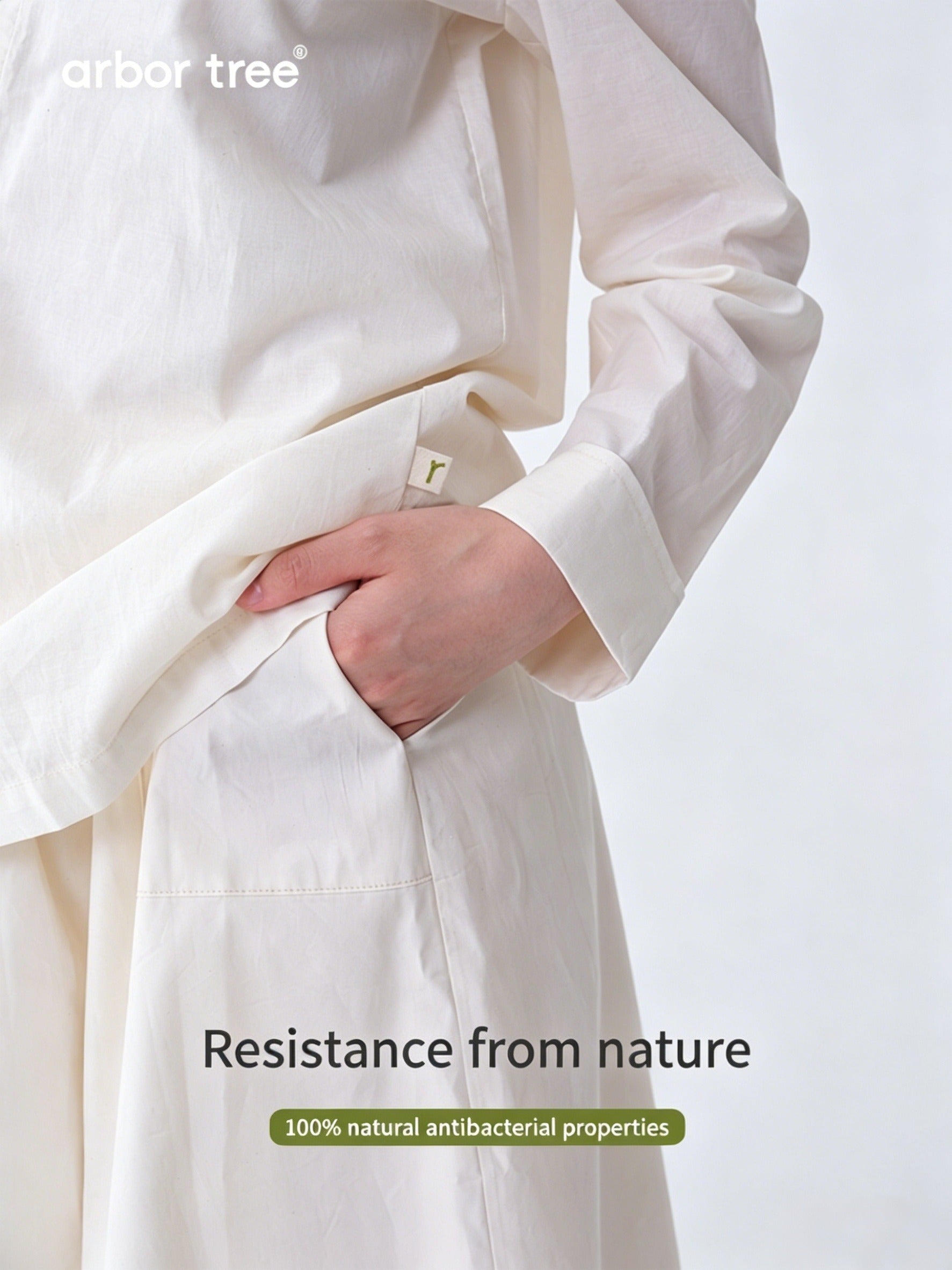 ArborTree 100% Natural Organic Cotton Minimalist Matching Parent-Child Shirts for Spring and Summer Sun Protection