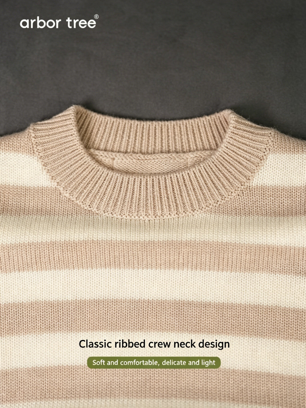 ArborTree baby pullover sweater made from 100% Baselwool, natural wool knit for comfort and warmth in a soft, cozy design.