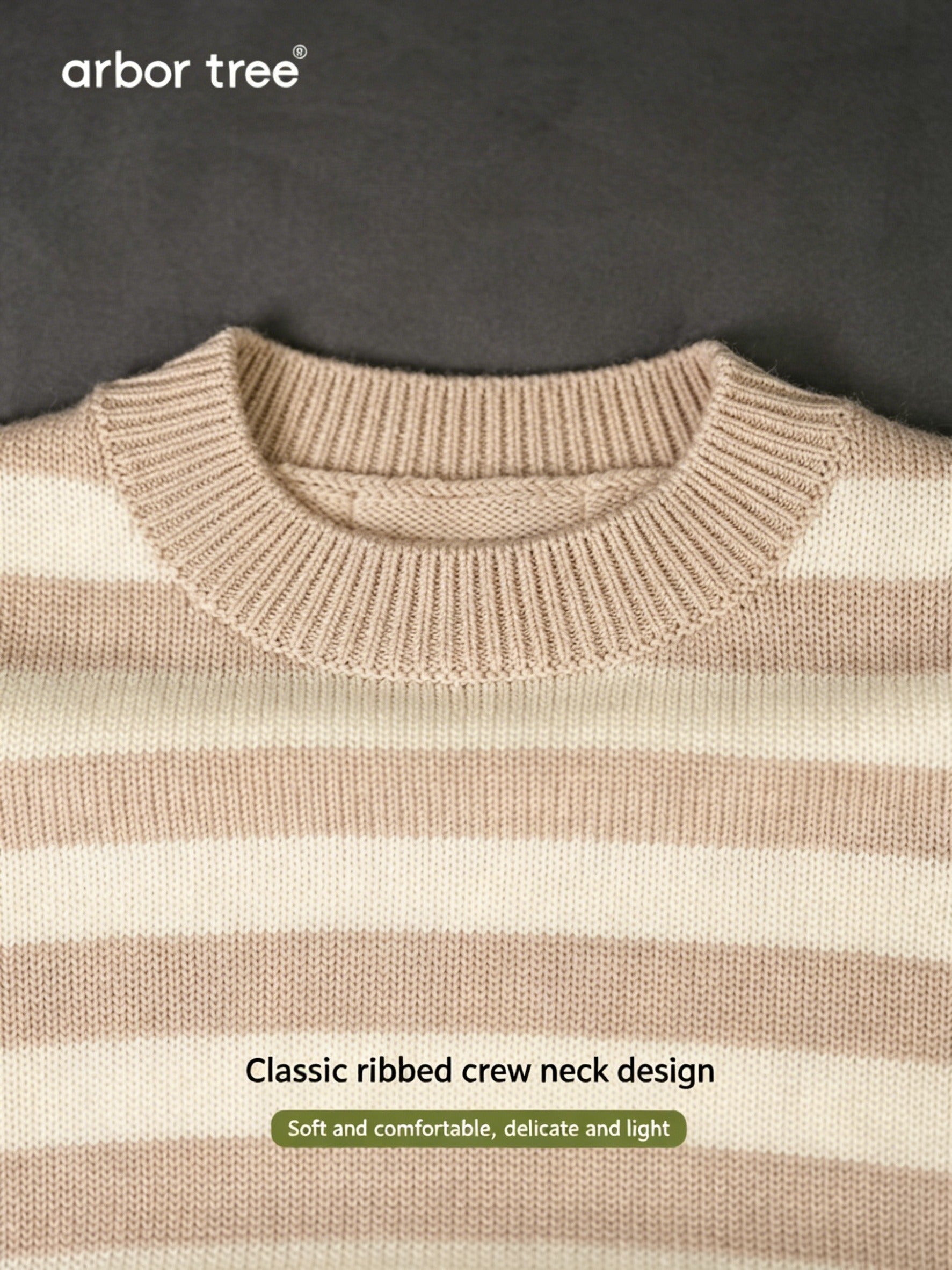 ArborTree baby pullover sweater made from 100% Baselwool, natural wool knit for comfort and warmth in a soft, cozy design.