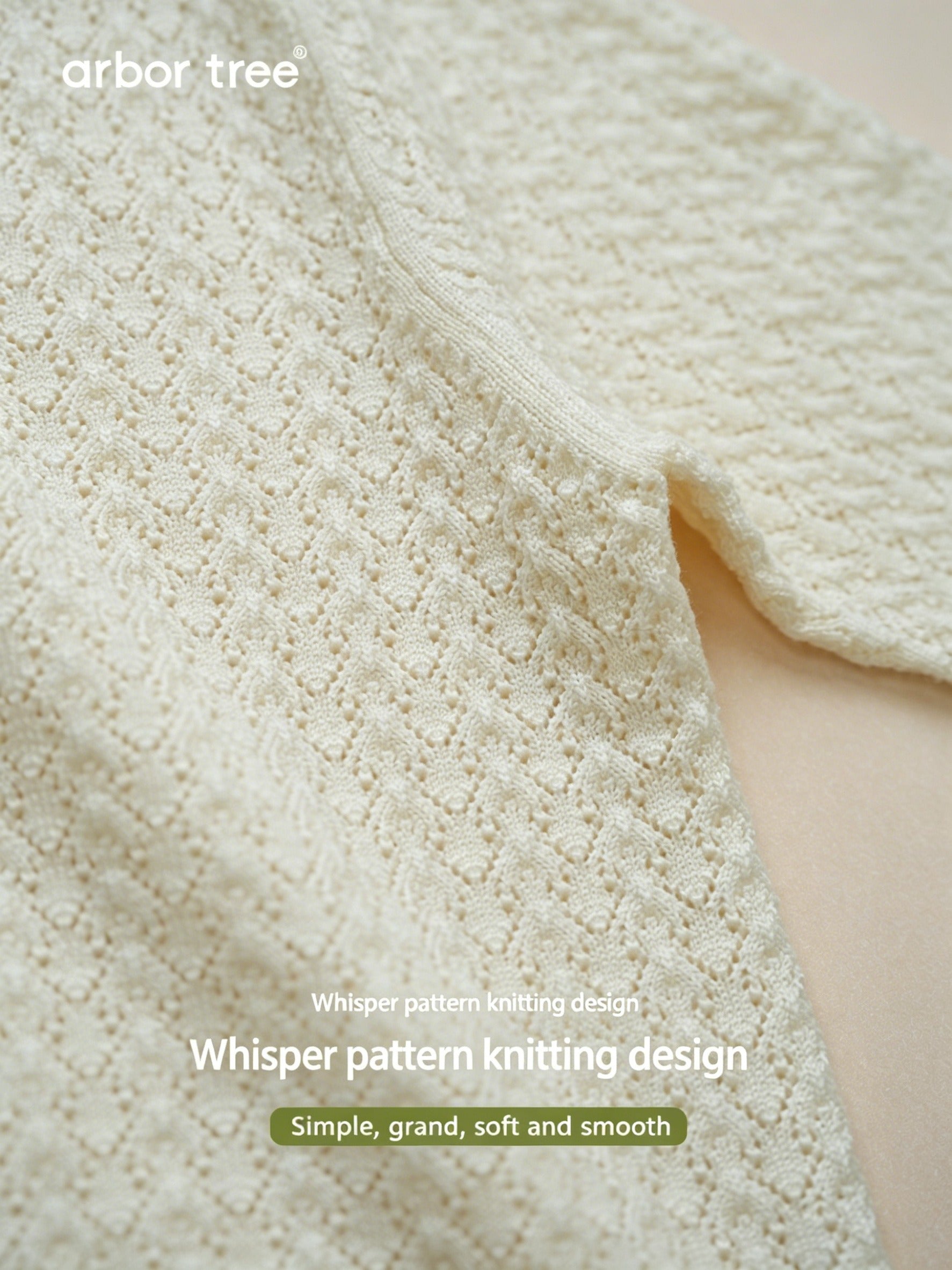 Kids and parent matching knit tops in whisper pattern, long-sleeve, made from 100% fine Merino wool by ArborTree.