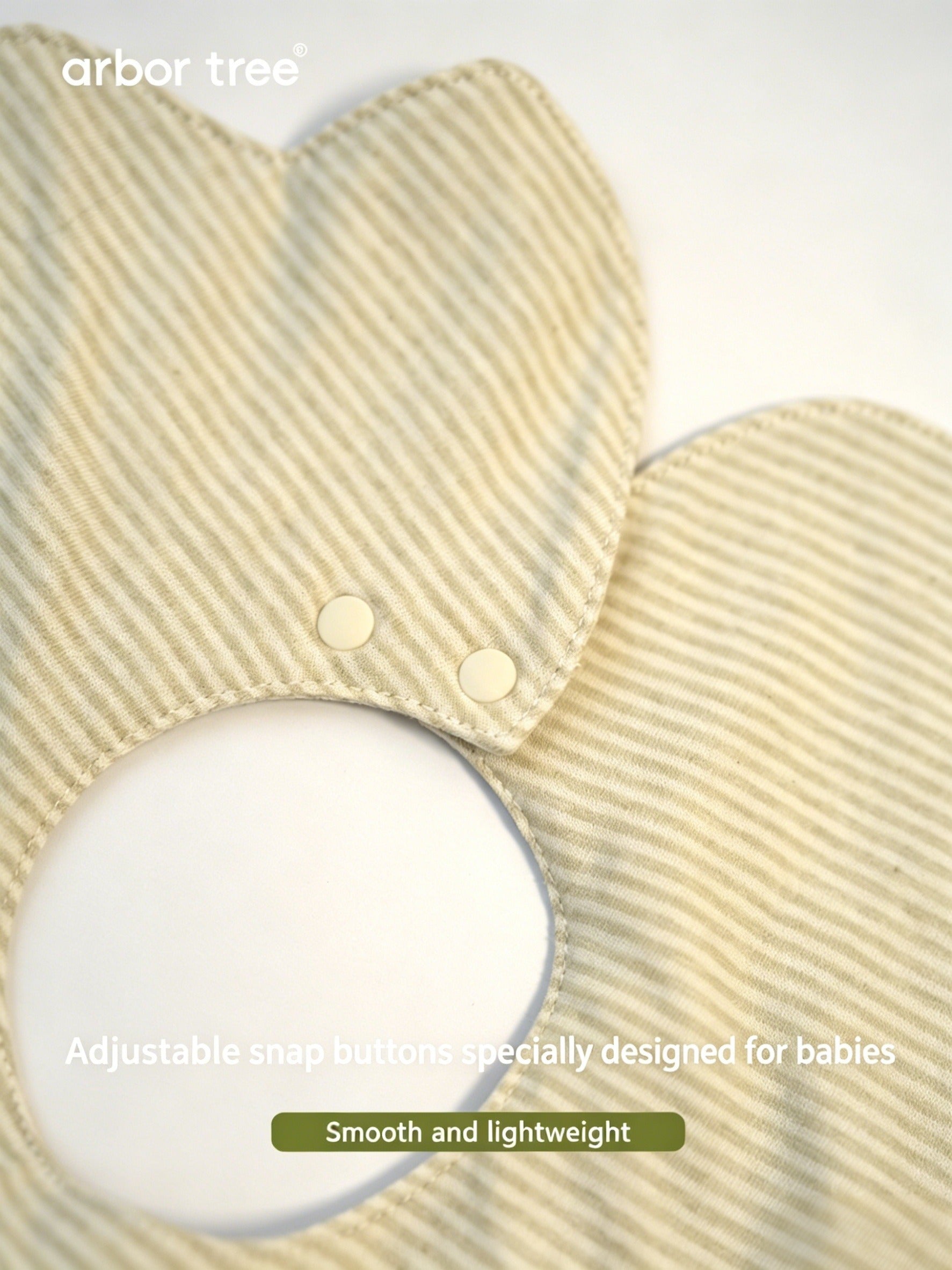 ArborTree Natural Organic Cotton Baby Bibs—Safe for Babies to Chew On, Moisture-Wicking, Soft, and Breathable