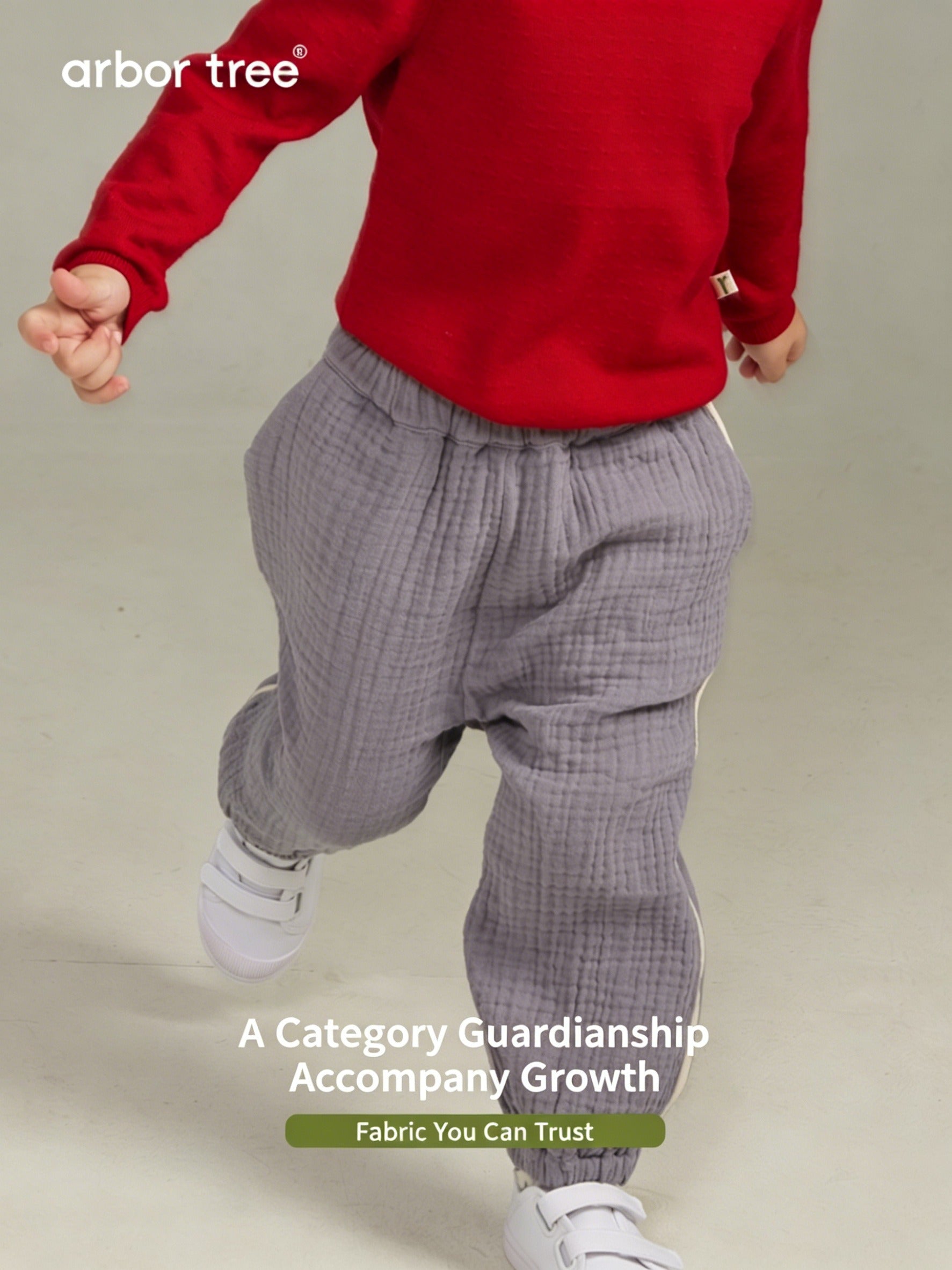 ArborTree 3-Layer 100% Organic Cotton Gauze Cuffed Mosquito-Proof Pants for Boys and Girls (Spring/Fall) – Moisture-Wicking, Breathable, and Warm