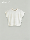 Unisex summer knit tee by arbortree featuring a wave pattern, lightweight, breathable 100% natural mulberry silk fabric.