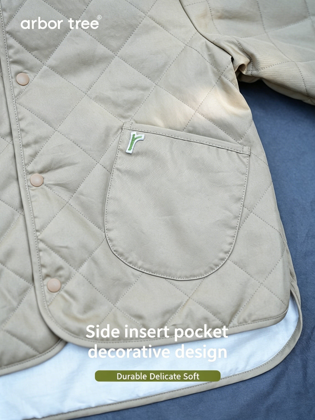 ArborTree men's and women's cotton-lined hooded jacket with soft, stretchy fabric and warm, gentle-to-skin design for autumn and winter.