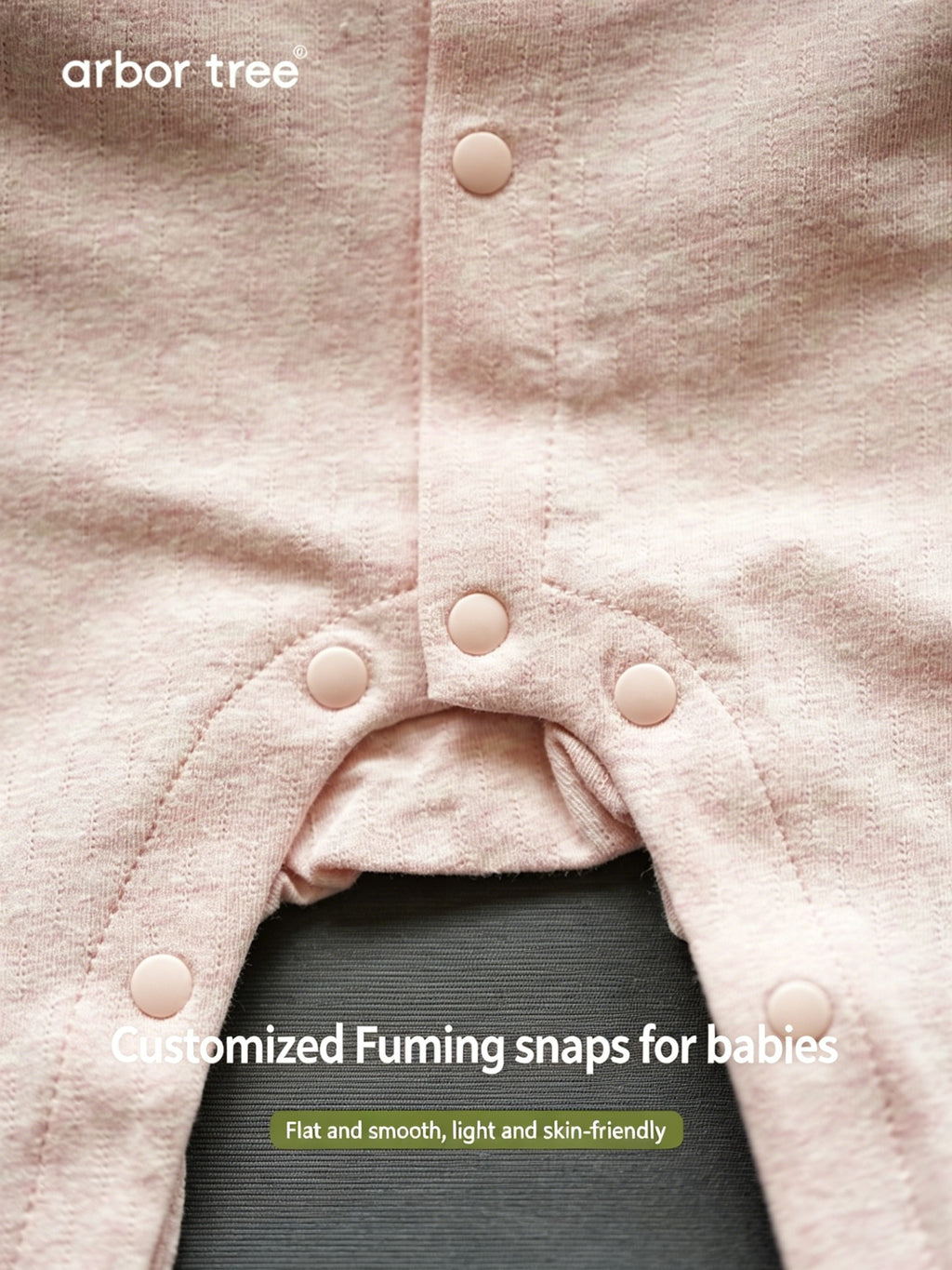 ArborTree organic cotton unisex baby romper with front opening and collar, moisture-wicking for spring, natural kids clothing.