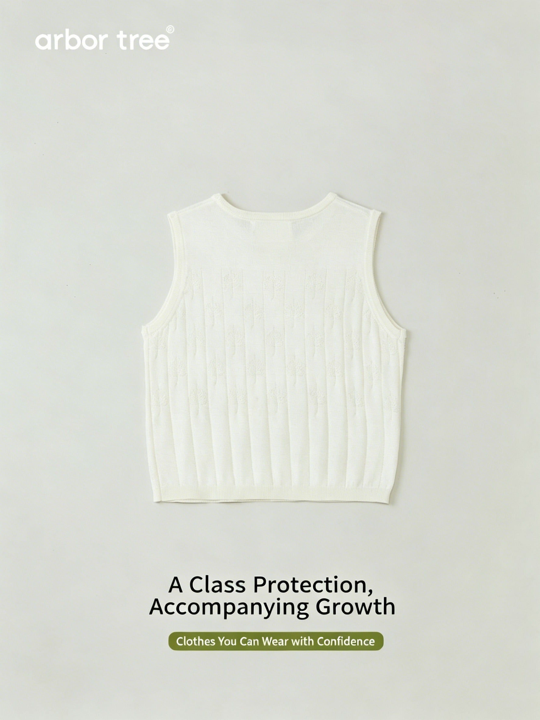 ArborTree natural mulberry silk baby summer sleeveless knit tank top, lightweight and breathable for warm weather.