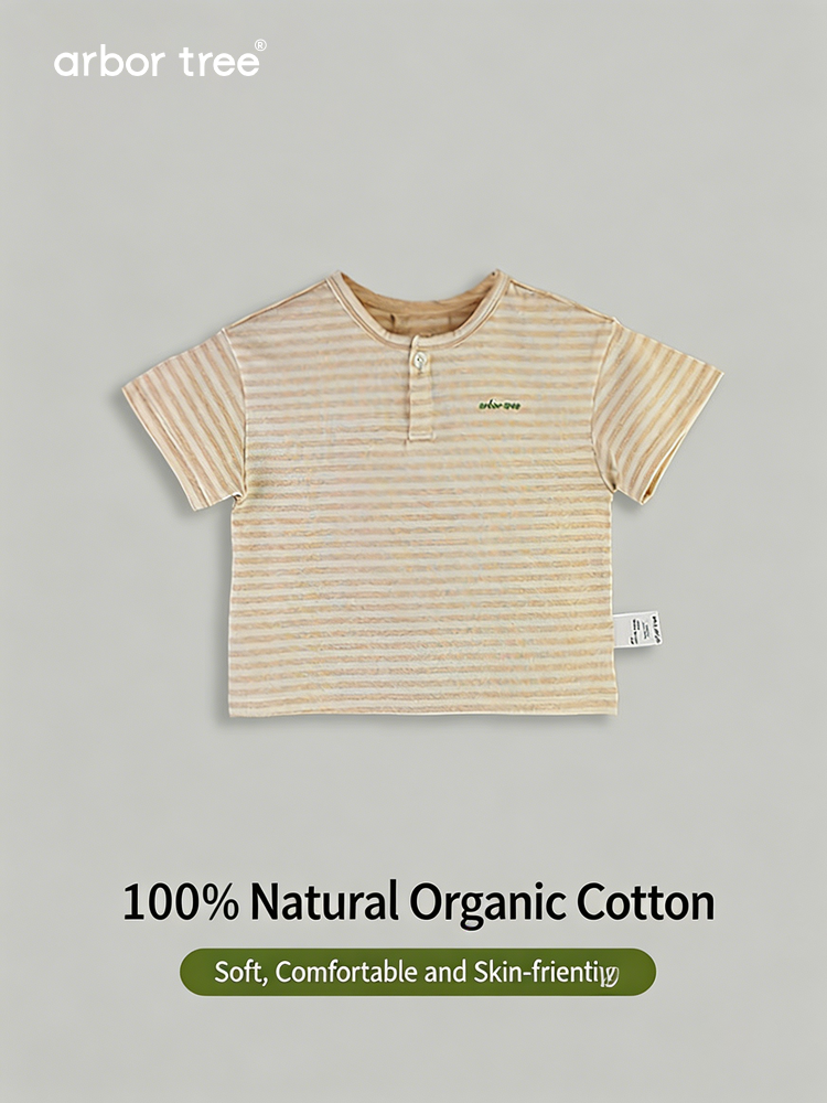 Organic cotton unisex kids' summer T-shirt by arbortree, lightweight, breathable, moisture-wicking, and suitable for warm weather.