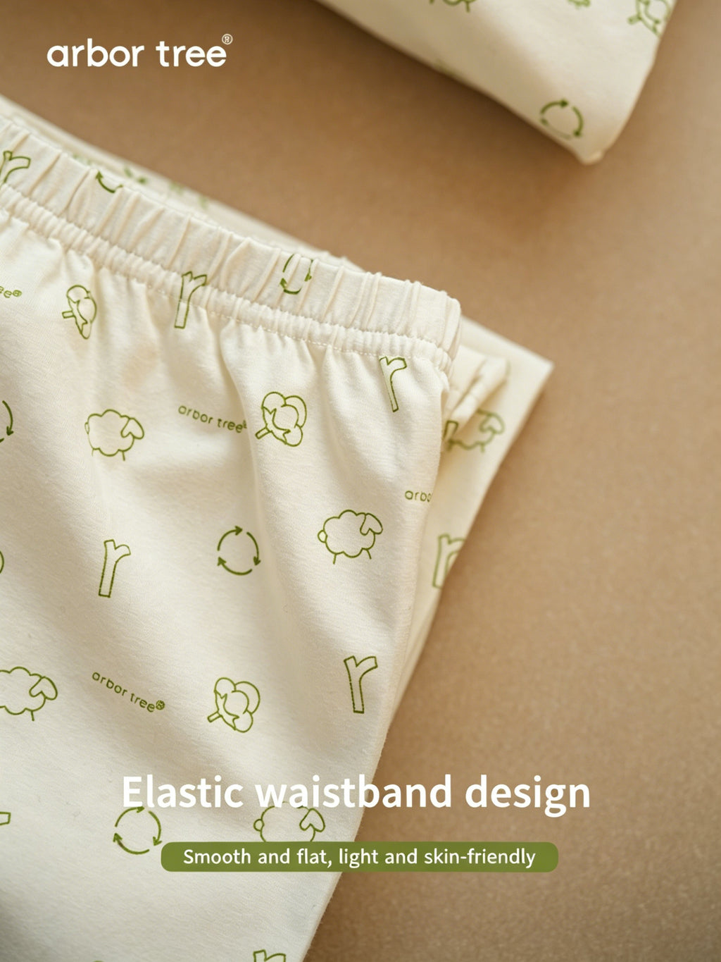 ArborTree Eco-Friendly Printed 100% Natural Organic Cotton Matching Parent-Child Spring/Fall Loungewear Set