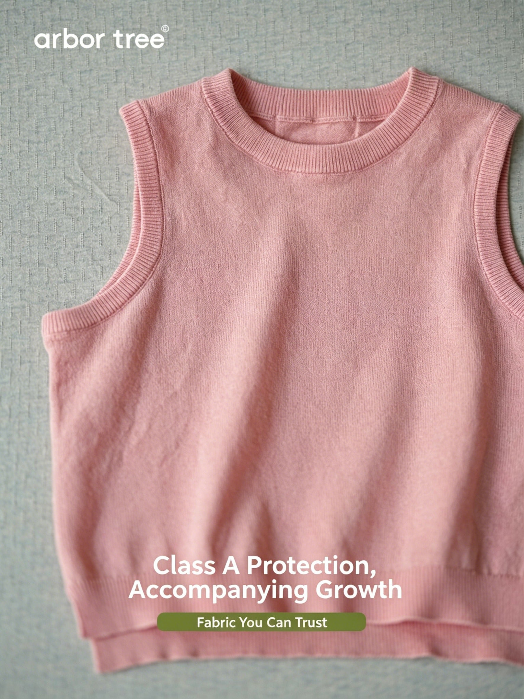ArborTree 100% Dunhuang Organic Cotton Unisex Spring/Summer Knit Tank Top for Babies: Lightweight, Breathable, and Quick-Drying