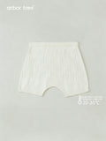 ArborTree natural mulberry silk Bodhi leaf baby summer shorts, breathable and cool, made for comfortable warm-weather wear.