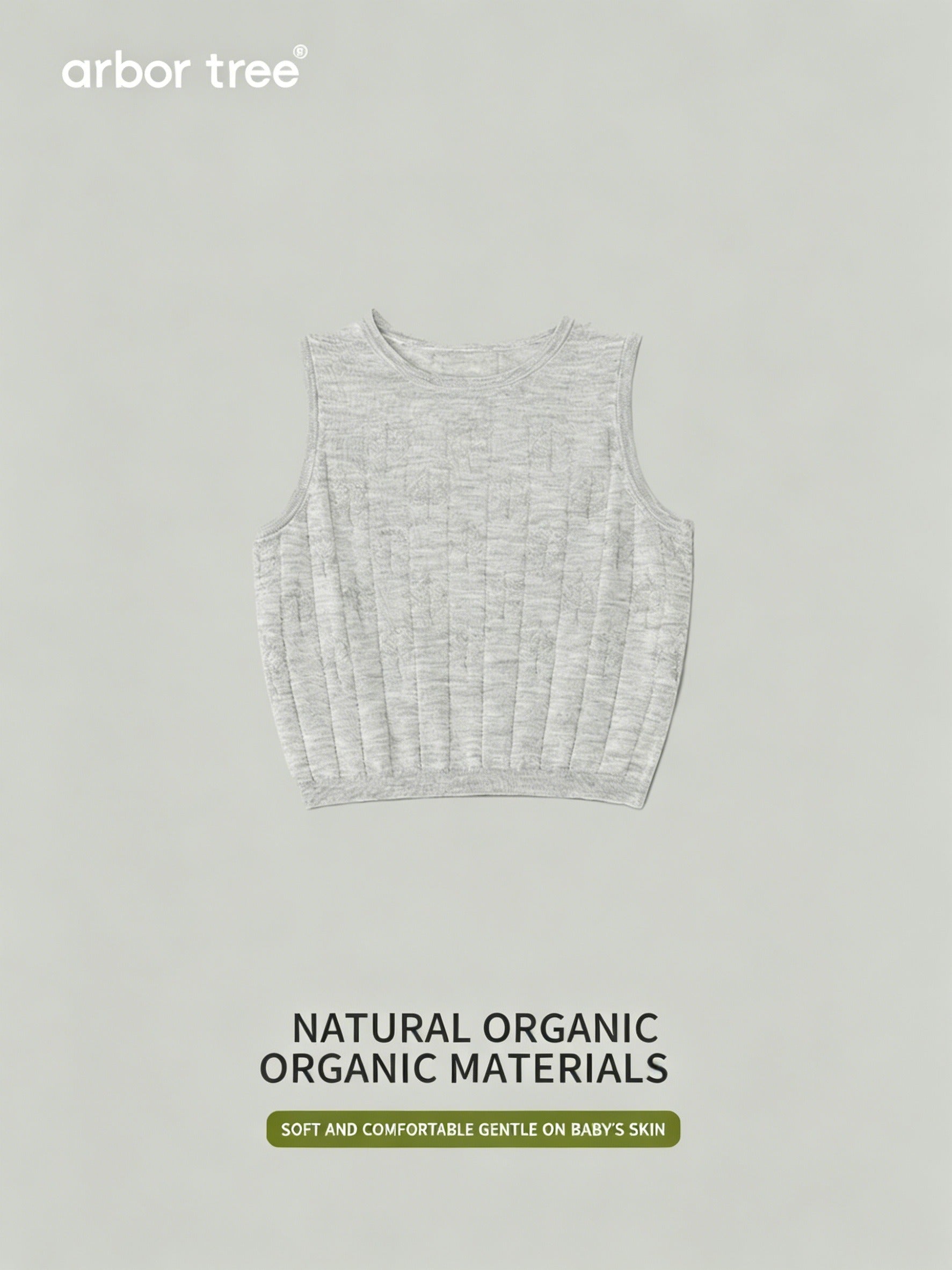ArborTree natural mulberry silk baby summer sleeveless knit tank top, lightweight and breathable for warm weather.