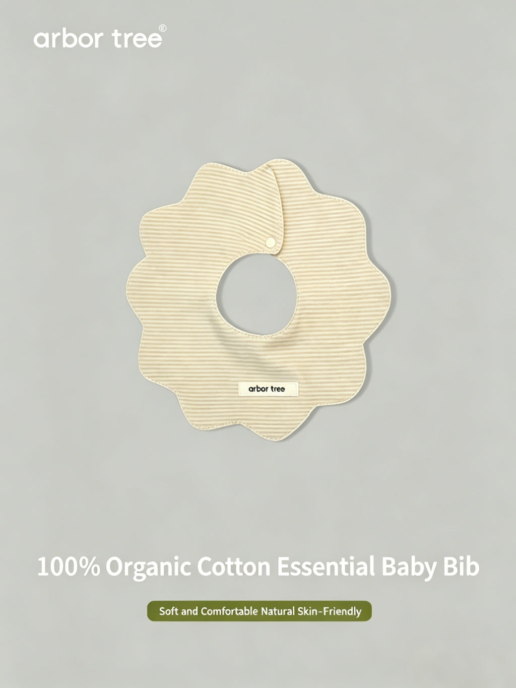 ArborTree Natural Organic Cotton Baby Bibs—Safe for Babies to Chew On, Moisture-Wicking, Soft, and Breathable
