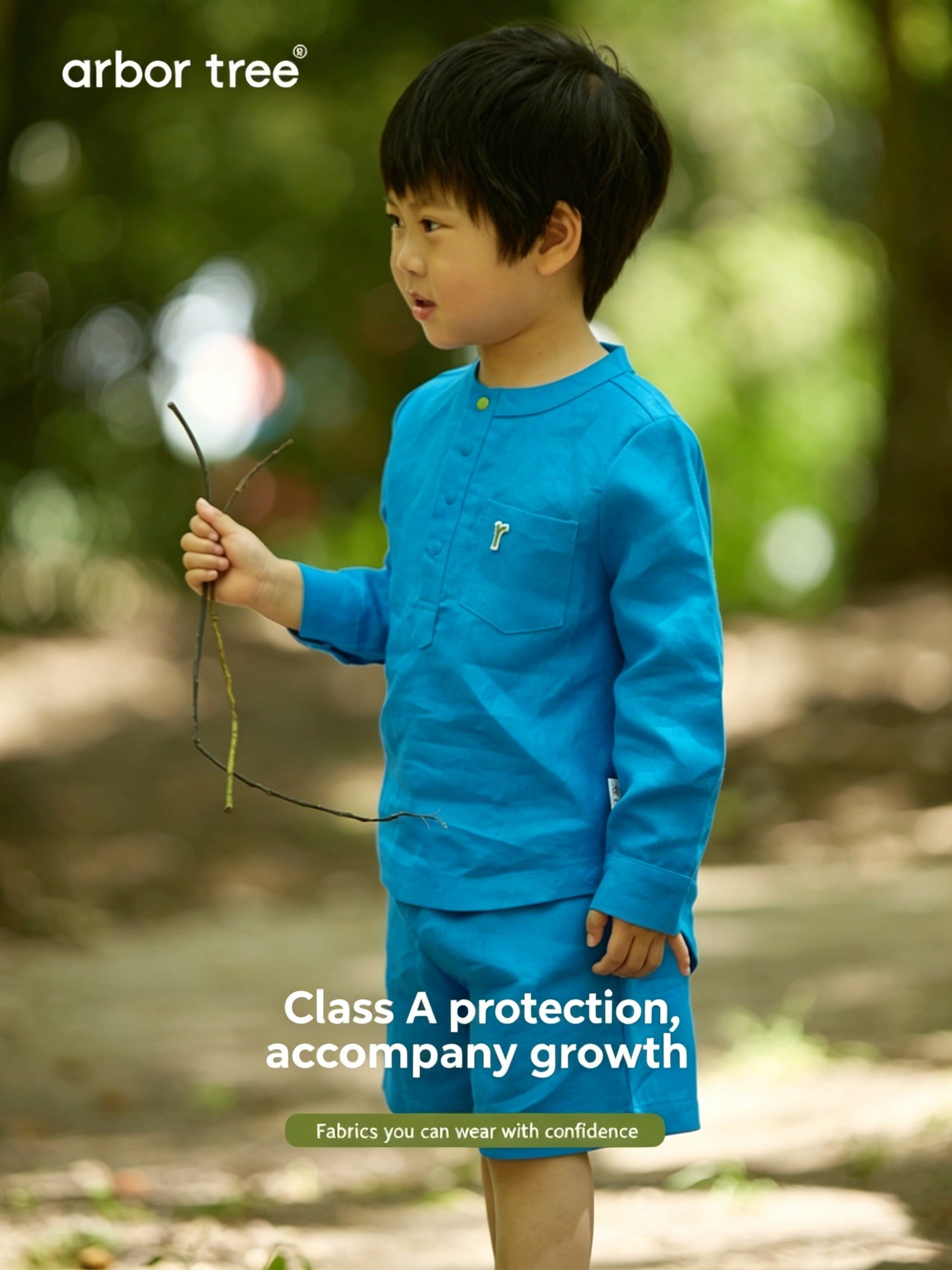 ArborTree (Recommended by Dong Shenghuo) 100% Ramie Casual Long-Sleeve Shirt (Matching Parent-Child Set) for Spring and Fall—Soft and Gentle on the Skin