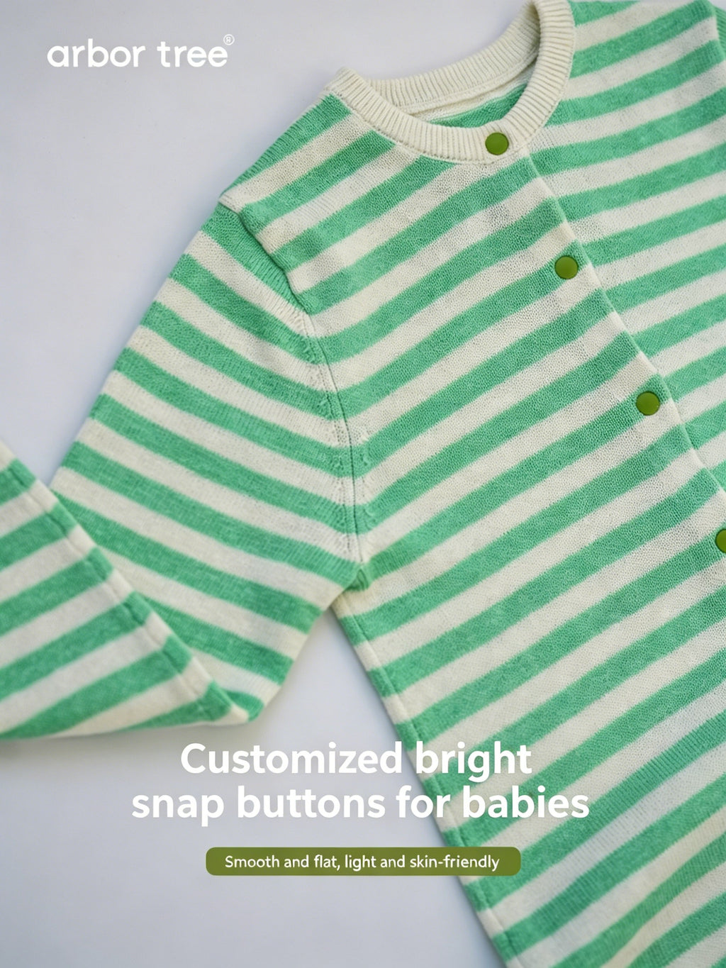 ArborTree 2-in-1 striped romper for boys and girls made of organic cotton and linen, suitable for spring, fall, and winter.