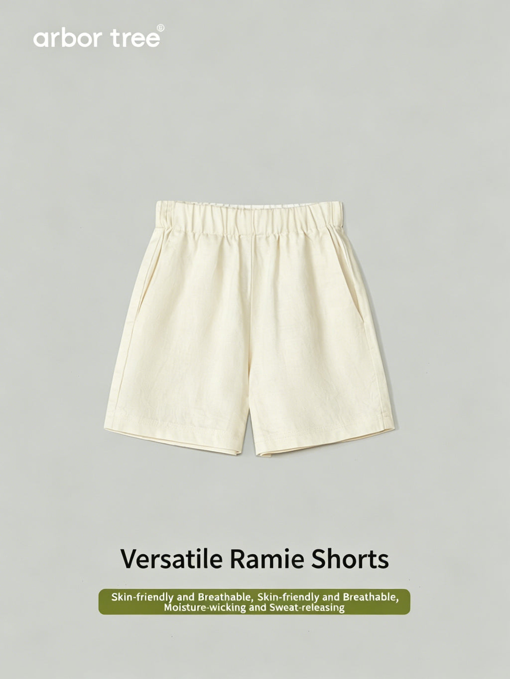 ArborTree 100% Natural Ramie (Unlined) Lightweight Summer Shorts for Infants and Children (Matching Sets)