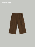 Unisex kids' wide-leg elastic waist pants by ArborTree, made of 50% cotton and linen, suitable for spring, fall, and winter.