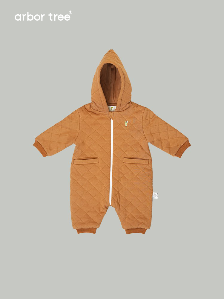 ArborTree natural-fiber winter cotton-padded onesie for boys and girls, warm, class A standard, soft and cozy children's clothing