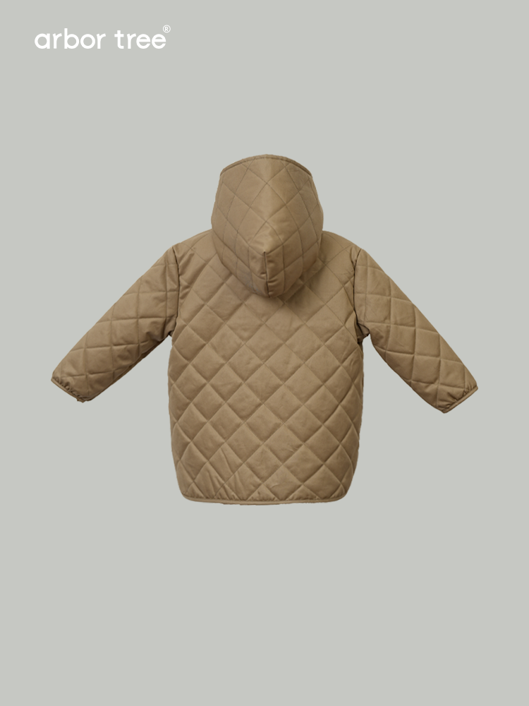 ArborTree men's and women's hooded jacket with soft cotton lining, stretchy winter coat, warm and gentle on skin, natural sourcing.